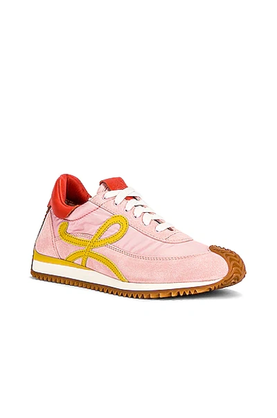 Shop Loewe Flow Runner Sneaker In Pink & Yellow