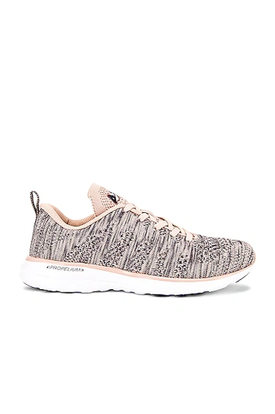 Apl Athletic Propulsion Labs Techloom Pro Knit Running Shoe In Rose Dust  Navy & Melange
