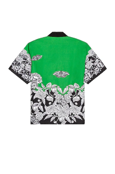 Shop Valentino Short Sleeve Shirt In Green