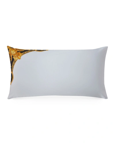 Shop Versace Barocco Pillowcases, Set Of 2 In Gray Pattern