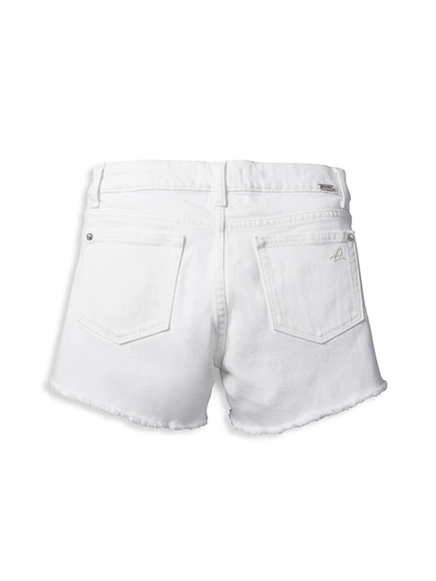 Shop Dl Premium Denim Little Girl's & Girl's Lucy Solid Cut-off Shorts In Snowcap