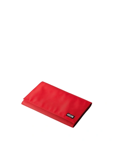 Shop Kusshi Clutch Cover + Brush Organizer In Red Nylon