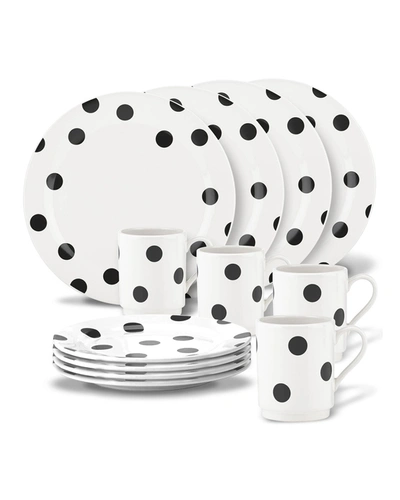Shop Kate Spade 12-piece Deco Dot Dinnerware Set
