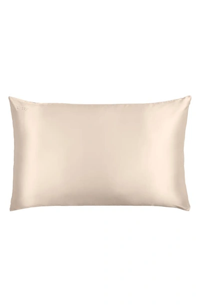 Shop Blissy Mulberry Silk Pillowcase In Champagne