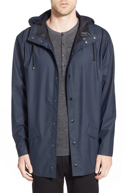 Shop Rains Lightweight Hooded Rain Jacket In Bluednu