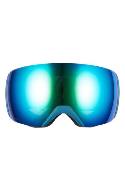 Shop Smith Skyline Xl 230mm Chromapop(tm) Snow Goggles In B4bc/ Sun Green Mirror