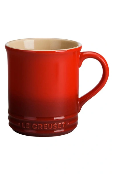 Shop Le Creuset 14-ounce Stoneware Mug In Cerise