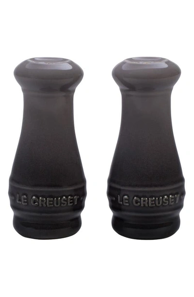 Le Creuset Oyster Salt And Pepper Shaker Set Of 2 With $3 Credit In Oyster