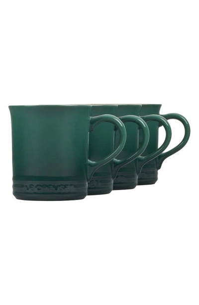 Le Creuset Set Of Four 14-ounce Stoneware Mugs In Artichaut