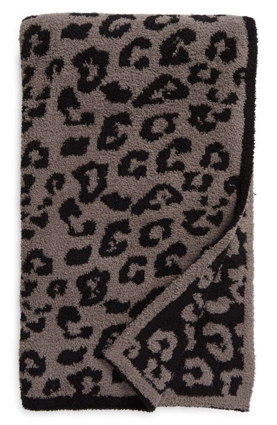 Shop Barefoot Dreamsr Barefoot Dreams In The Wild Throw Blanket In Charcoal/ Black