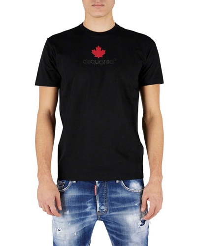 Shop Dsquared2 Men's Mini D2 Leaf Cool T-shirt In Black