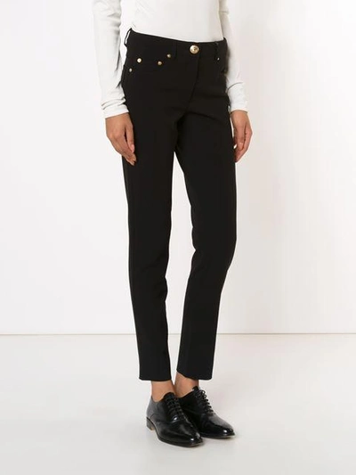Shop Moschino Slim Fit Trousers