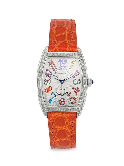 Shop Franck Muller Women's Color Dreams Stainless Steell & Diamond Bracelet Watch