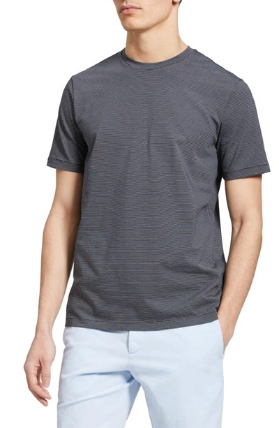 Shop Theory Clean Stripe T-shirt In Basalt/ Plush
