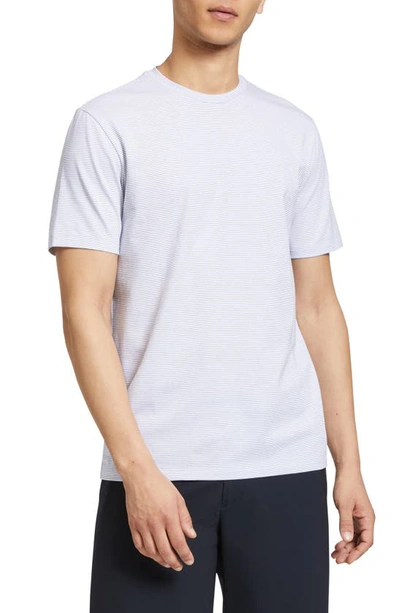 Shop Theory Clean Stripe T-shirt In White/ Navy