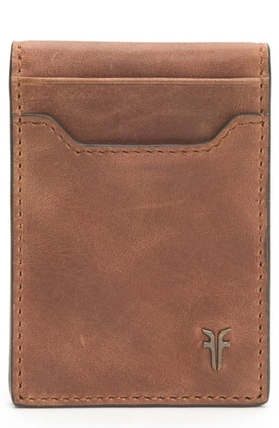 Shop Frye Holden Folded Leather Card Case In Whiskey