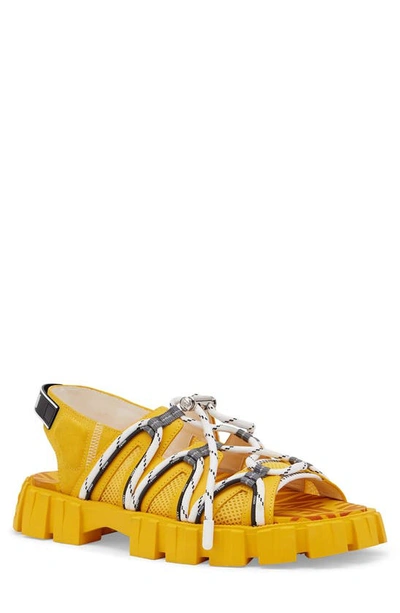 Shop Fendi X Sarah Coleman Force Ff Vertigo Trek Sandal In Mimosa