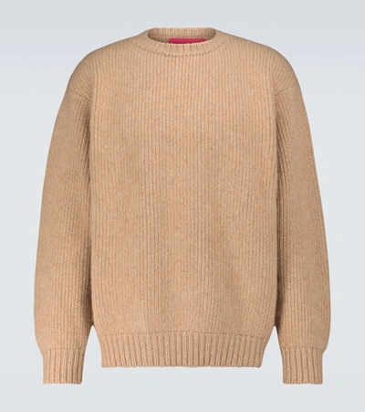 Shop The Elder Statesman Oversized Cashmere Sweater In Brown