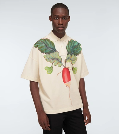 Shop Jw Anderson Oversized Veggie Polo Shirt In White