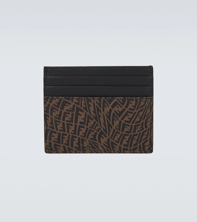 Shop Fendi Ff Vertigo Cardholder In Black