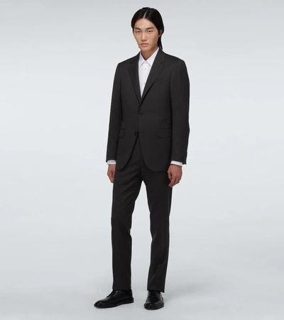 Shop Ermenegildo Zegna Wool Single-breasted Suit In Black