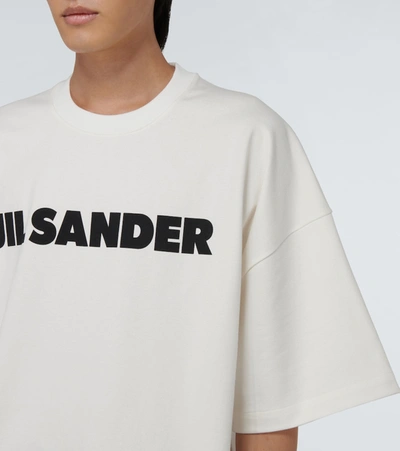 Shop Jil Sander Logo Short-sleeved Cotton T-shirt In White