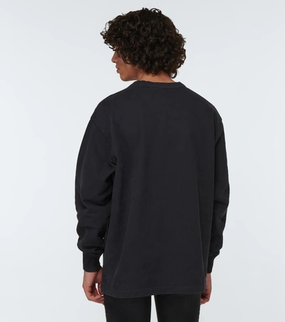 Shop Acne Studios Logo Crewneck Sweatshirt In Black