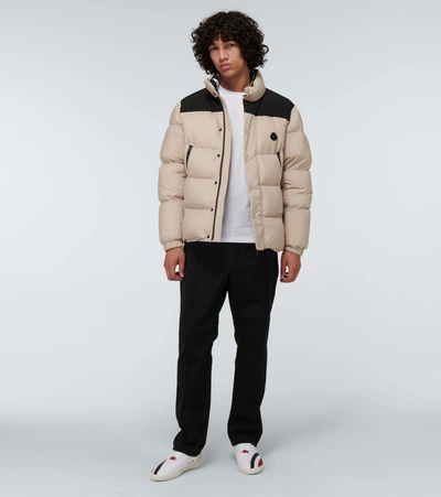 Moncler Beige & Black Timsit Jacket In Beige