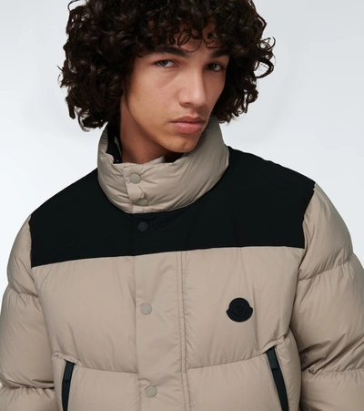 Moncler Beige & Black Timsit Jacket In Beige