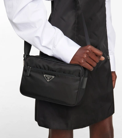 Prada Re-nylon Small Shoulder Bag In Black