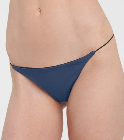 Jade Swim Micro Bare Minimum Bikini Bottoms In Blue