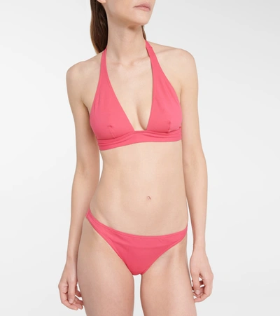 Shop Eres Foulard Halterneck Bikini Top In Pink
