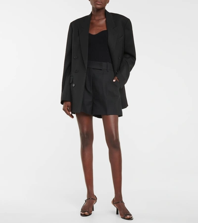 Shop Khaite Maarte High-rise Shorts In Black
