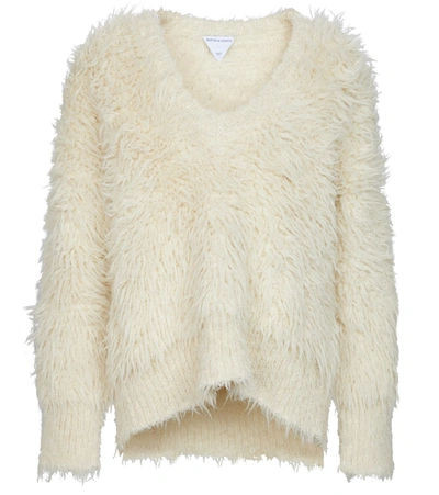 Shop Bottega Veneta Alpaca-blend Sweater In White