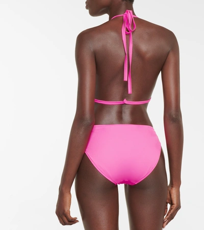 Shop Balenciaga Halterneck Swimsuit In Pink