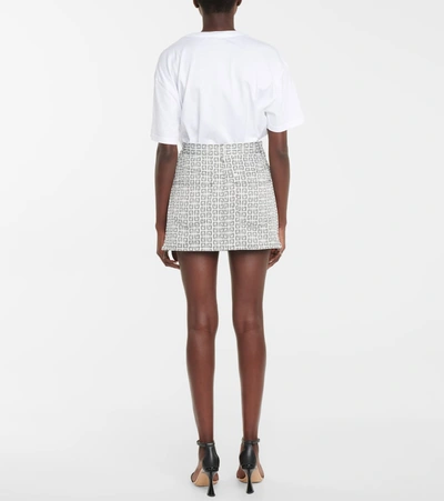 Shop Givenchy Logo Jacquard Miniskirt In White