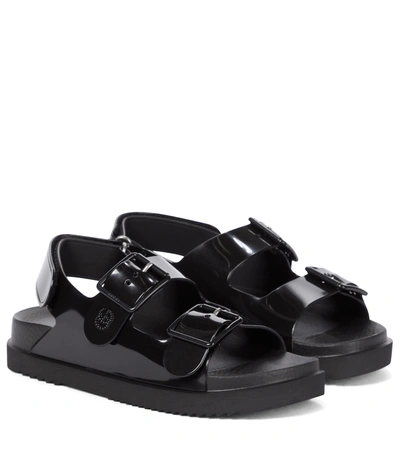 Shop Gucci Rubber Sandals In Black