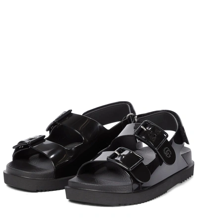 Shop Gucci Rubber Sandals In Black
