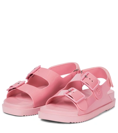 Shop Gucci Rubber Sandals In Pink