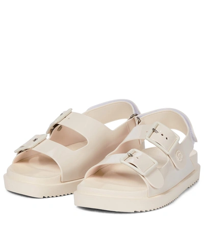Shop Gucci Rubber Sandals In White