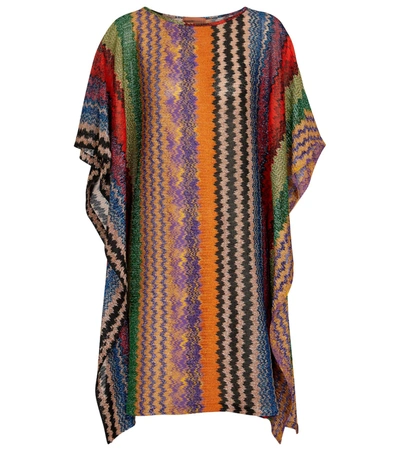 Shop Missoni Zig-zag Knit Kaftan In Multicoloured