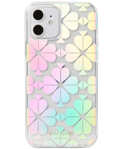 Shop Kate Spade Spade Flower Iridescent Phone Case 12/12 Pro In Clear