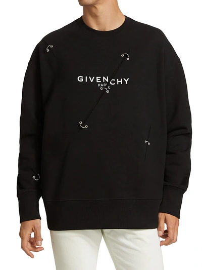 Shop Givenchy Logo Trompe L'oeil Sweatshirt In Red