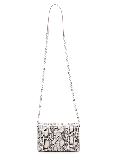 Shop Givenchy Small 4g Python-effect Leather Chain Bag In Black White