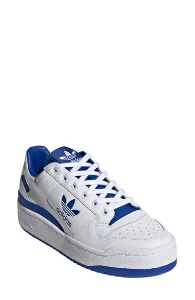 Shop Adidas Originals Forum Bold Platform Sneaker In White/ White/ Team Royal Blue