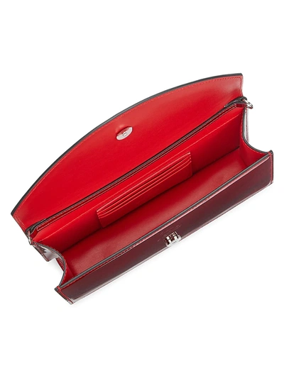 Shop Christian Louboutin Loubi54 Patent Leather Clutch In Red