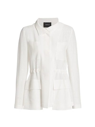 Shop Akris Safari Style Jacket In Le Blanc