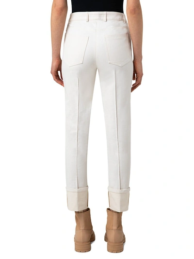 Shop Akris Cuffed Maxi Pants In Ecru