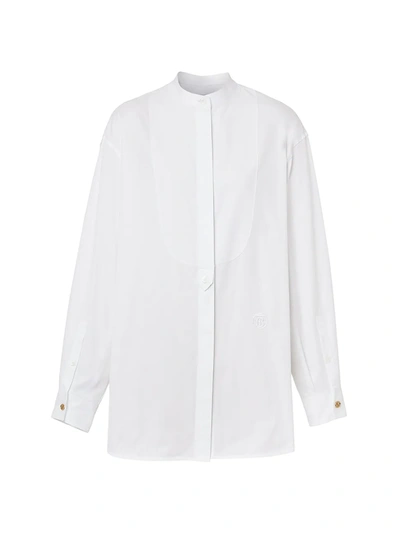 Shop Burberry Women's Mindy Shirt In Optic White