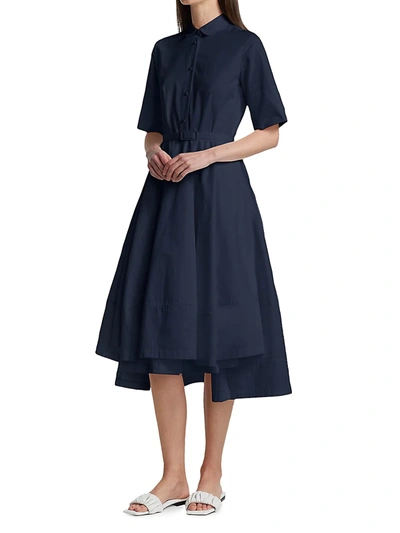 Shop Co Belted Tton Shirtdress In Navy